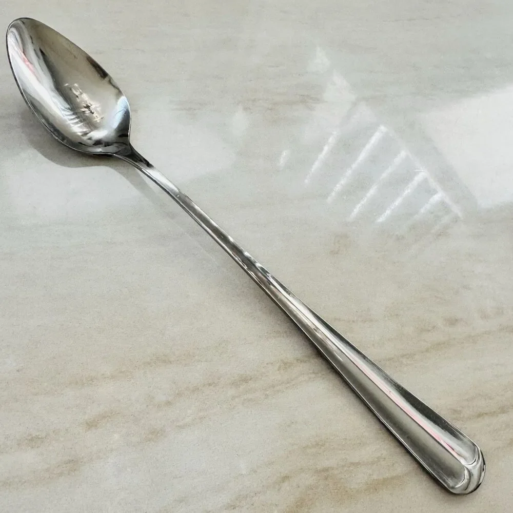 6pc INTERNATIONAL Gran Royal Stainless Iced Tea Spoon 7 1/2” Glossy Replacement